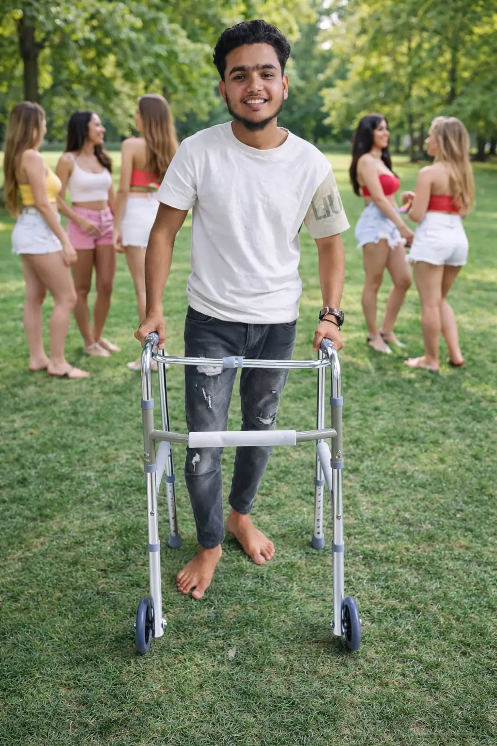 Picture of Premium Adjustable Walking Frame with Wheels