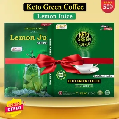 Picture of Keto Green Coffee for Healthy Weight Loss and Lemon Juice suppliment Weight Loss Combo Offer Buy 1 Get 1 Free