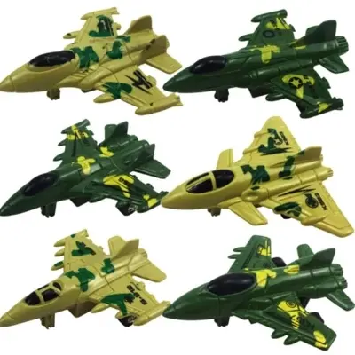 Picture of 1pcs Military Plane Back Mini for Children Education Toyodels Force Airplane Toy - Multicolor