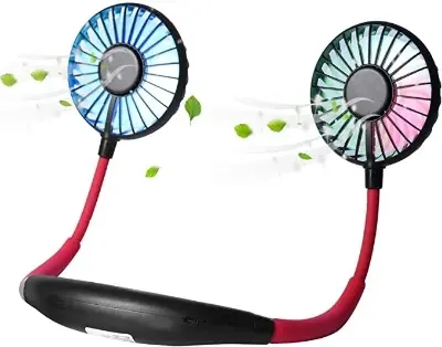 Picture of Neck Fan Portable 2000 mAh Rechargeable With USB (Neck Fan / Kitchen Fan / Sports Fan) - Multicolor