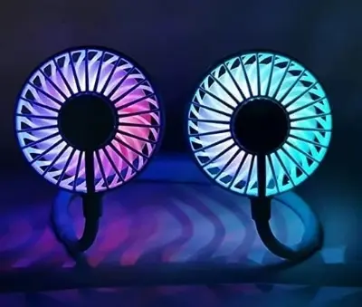 Picture of Neck Fan Portable 2000 mAh Rechargeable With USB (Neck Fan / Kitchen Fan / Sports Fan) - Multicolor