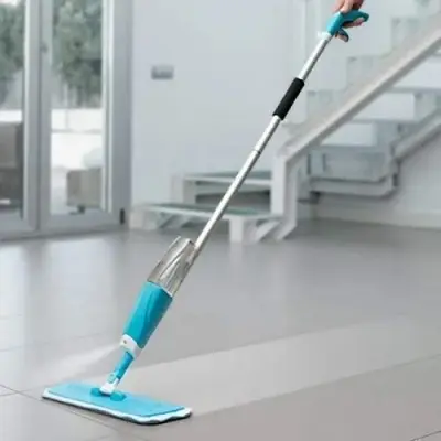 Picture of Healthy water Spray Mop | Floor Cleaning Mop | with Removable Washable Cleaning Pad and Integrated Water Spray Mechanism - Blue