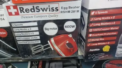 Picture of Redswiss Electric Egg Beater and Hand Mixer | Model : RSHM-201B | Colur : Black & Silver | 600 Watt - Multicolor
