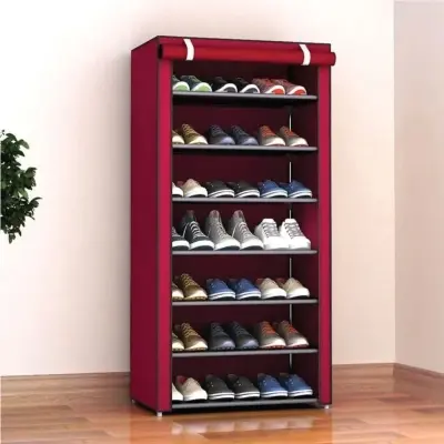 Picture of 7-Layer Large Shoe Rack Shoe Storage Organizer Cabinet Tower - Multicolor