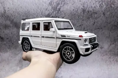 Picture of White 1:24 diecast alloy car mercedes benz die cast model g-class alloy toy car - White
