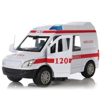 Picture of Hospital Rescue Ambulance Police Diecast Metal Car - White