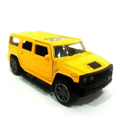Picture of 1:32 Scale Hummer Scaled Model Metal Pull Back Die Cast with Light & Sound - Yellow - Yellow
