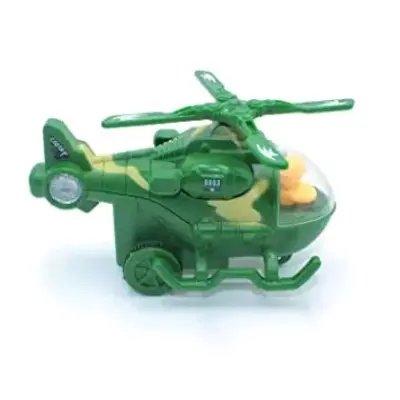 Picture of Mini Helicopter with Movable Pilot and Rotating Fan, Bump and Go Helicopter Toy (Pack of 1) (Random Color) | Baby Birthday Gift