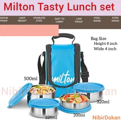 Picture of Milton Tasty 4 Stainless Steel Lunch Box - Multicolor