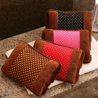 Picture of Portable Warmer Pocket Feet Hot Water Bags Electric Rechargeable Heat Water Bag Polka Dot Hand Warmer Hot Water Bottle - Multicolor