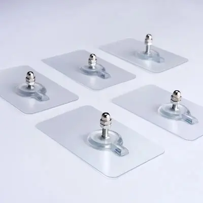 Picture of Nails Poster Seamless Wall Hook (06pc) - Silver