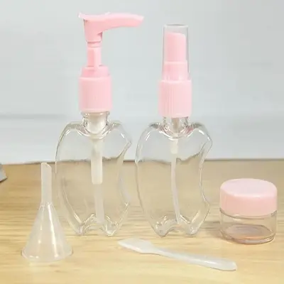 Picture of Travel Bottle Set Compact 5-Piece Travel Bottle Set for Toiletries TSA Approved Travel Container Leak-proof Refillable For shampoos lotions lotions shower gels creams - Clear