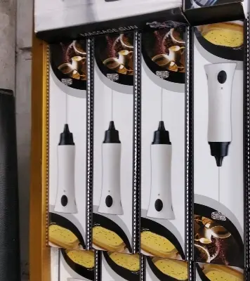 Picture of Hand Liquid Mixer and Coffee Maker Juice Maker Rechargeable-White - Black