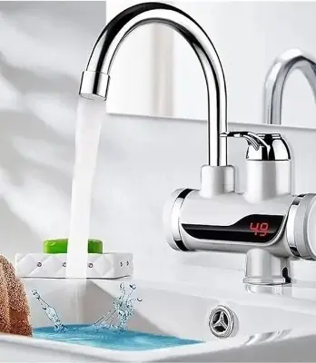 Picture of Instant Electric Heating Water Faucet for Bathroom Wall - RX-001 - White