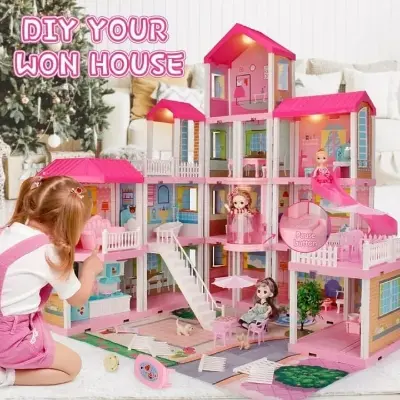 Picture of Kids learning Toy Dream Villa Set without Charger - Pink