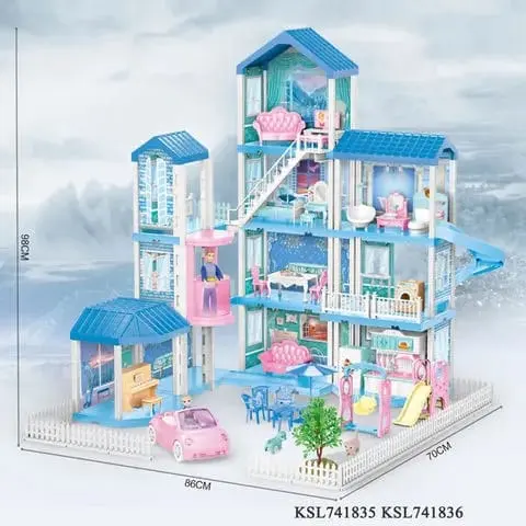 Picture of Snow Princes 322 Pcs Puzzel Doll House - Multicolor