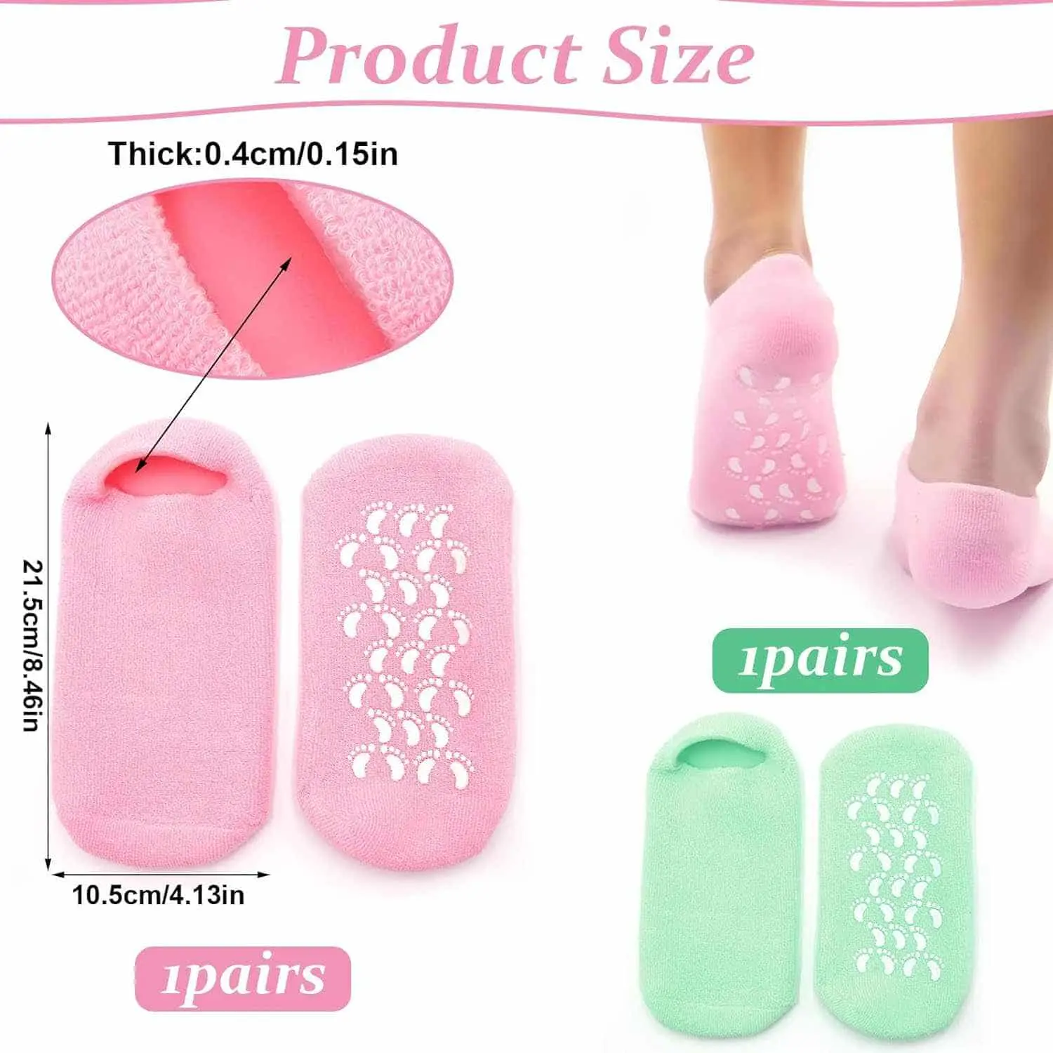 Picture of New）Moiturizing pa ock Foot Care ock For Dry Cracked Heel oft Vitamin PA ock Eatop - Multicolor