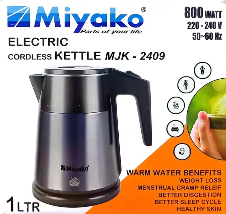 Picture of Miyako Automatic Electric Kettle 1 Ltr. MJK-2409 / MK-10 - Blueberry
