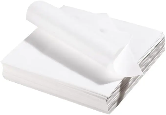 Picture of 100 Pieces White compostable 8x8 (INCH) ruti or parata making or preserving paper - Clear