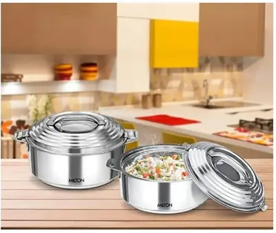 Picture of MILTON Galaxia 2500 Double Walled Stainless Steel Casserole, 2.45 Litres , Food Grade , BPA Free , Hot And Cold - Multicolor