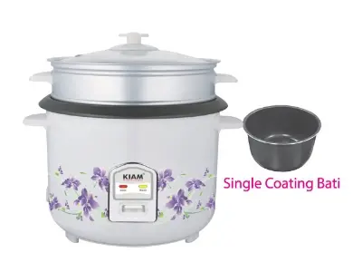 Picture of Kiam Rice cooker Straight (Glass Lid) Full Body 1.8 Ltr - Multicolor