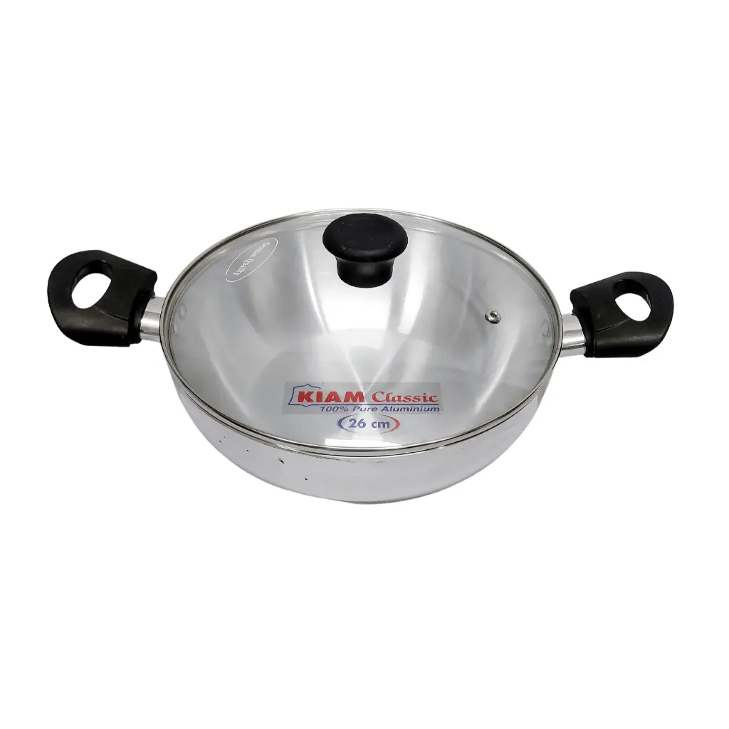 Picture of Alu. Karai with Glass Lid 26 cm - Silver