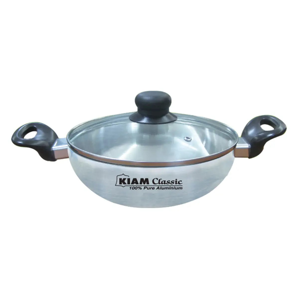 Picture of Alu. Karai with Glass Lid 22 cm - Silver