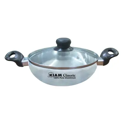 Picture of Alu. Karai with Glass Lid 22 cm - Silver