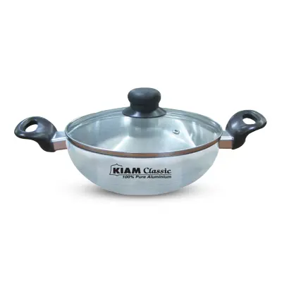 Picture of Alu. Karai with Glass Lid 28 cm - Silver