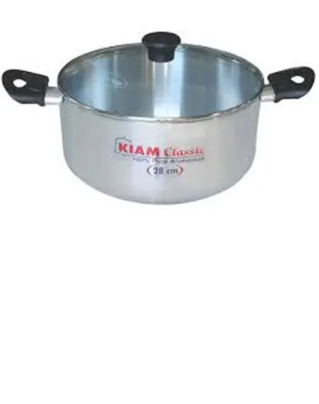 Picture of Alu. Casserole with Glass Lid 26 cm - Silver