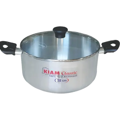 Picture of Alu. Casserole with Glass Lid 28 cm - Silver