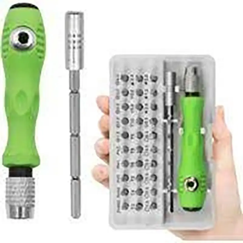 Picture of 32-in-1 Mini Screwdrivers Set , Precision Screwdriver Kit, 32 in 1 Magnetic Repair Tool Kit, With flexible bar, adjustable length(Agate Green)