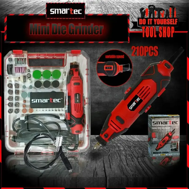 Picture of Smatec ST-14034 190 Watt Die Grinder( BRICK RED)