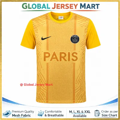 Picture of PSG Football Jersey (PARIS)- Yellow - Yellow