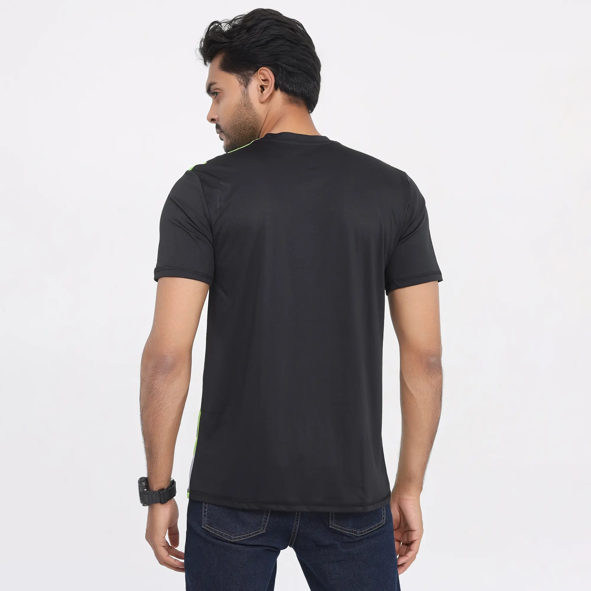 Picture of Yamaha MotoGP Monster Energy Jersey 2024/25 – VR46 Edition – Short Sleeve Racing T‑Shirt – Black/Green Track Fan Wear - Black