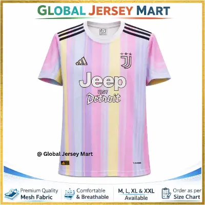 Picture of Juventus Special Edition Jersey 2024/25 – Adidas – Jeep Visit Detroit – Short Sleeve Football Jersey – Italy/Italian Football Club Fan Edition - Multicolor
