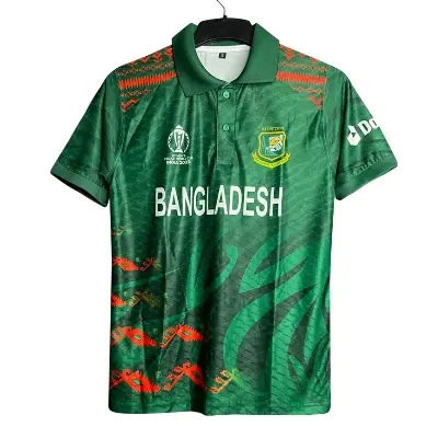 Picture of Bangladesh World Cup Jersey - Half Sleeve Polo Jersey - Bangladesh Cricket Jersey - Bangladesh National Cricket Team Jersey - Green