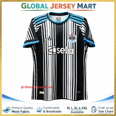 Picture of Adidas Newcastle United Home Jersey 2024/25 – Sela – Short Sleeve Football Jersey – Black White England/Premier League Club Jersey - Black