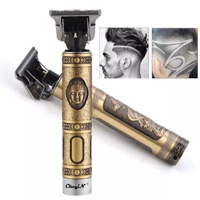 Picture of T9 Vintage USB Rechargeable Hair Trimmer Electric Hair Clipper Haircut Machine For Men