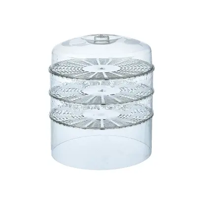 Picture of LOCAUPIN 4 Layer Insulation Food Cover Transparent Anti-Fly Stackable Dust-Proof Leftovers Extra Thick Storage