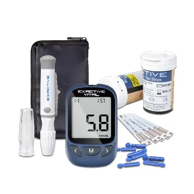 Picture of USA EXACTIVE VITAL GLUCOSE METER Honstime with 10 Free Strips - USA's Best Blood Sugar Glucometer with 5 Years Full Replacement Warranty (Exactive set)