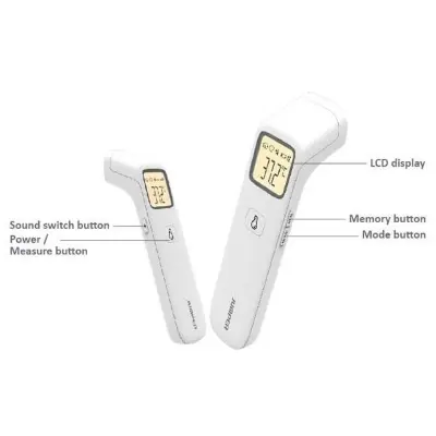 Picture of Jumper Premium Dual Mode JPD FR 203 Best Model Non Contact Infrared Thermometer 1 Year Full Replacement Warranty Forehead Adult, Baby and for any thing object (White)