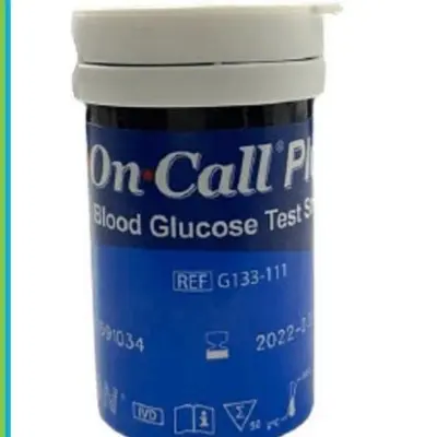 Picture of On Call Plus 25 Pcs USA 1 to 2 years expiry date Diabetes Glucose Test Strip and EZ and  EZ ii Test strip by Honestime 