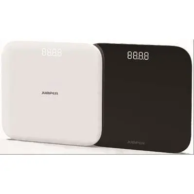 Picture of JUMPER Official JPD BS-200 High Precision Double Tempered Glass Digital Body Weight Scale Device | 1 Year full Replacement Warranty by HONESTIME (White)