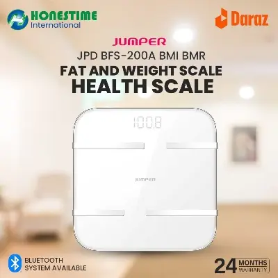 Picture of JUMPER Official JPD BS-200 High Precision Double Tempered Glass Digital Body Weight Scale Device | 1 Year full Replacement Warranty by HONESTIME 