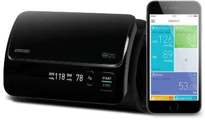 Picture of Omron Hem7600T Tubeless Blood Pressure Monitor Bluetooth Blood Pressure Machine |  / Honestime Tubeless 360° Accurate Digital BP Machine With Intellisense Technology Intelli Wrap Cuff Black (Black)