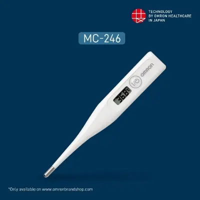Picture of Omron (MC-246 Child/Adult) Medical Electronic Thermometer | 1 Year Warranty by Omron (White)