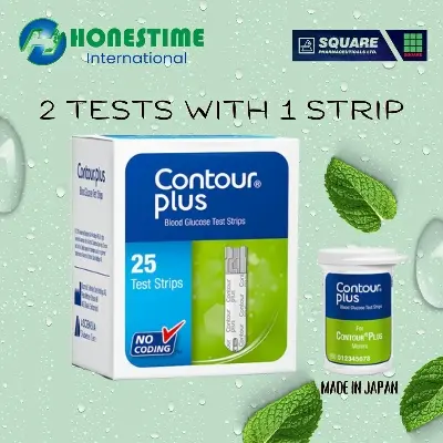 Picture of Contour Plus Blood Glucose Test Strips - 25pcs 