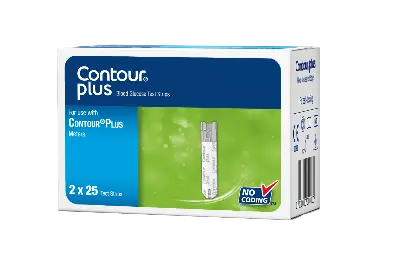 Picture of Contour Plus Blood Glucose Test Strips - 50pcs 