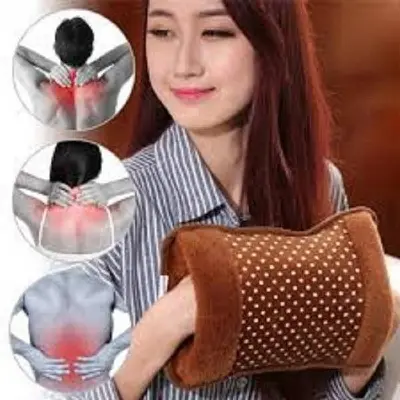 Picture of Hsr Velvet Warm Bag Electric Heating Water Pad Rechargeable Portable Hot Water Bag - Hot Water Bag - Hot Water Bag - Hot Water Bag